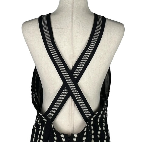 FREE PEOPLE JUNI CRISSCROSS BACK MINI DRESS IN BLACK NWT WOMEN'S SIZE MEDIUM‎ - Picture 10 of 16